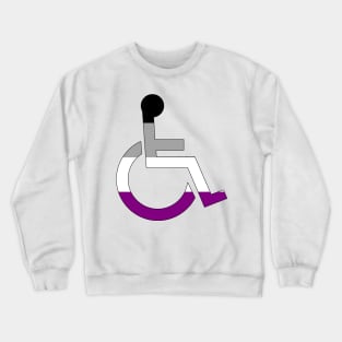 Disabled Asexual Pride Crewneck Sweatshirt